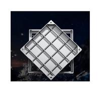 Invisible Stainless Steel Manhole Cover & FrameHeavy Duty Flush Design Cesspool Cover for Outdoor/Indoor Use 60x60cm (23.6"x23.6") Durable Metal Inspection Access Cover