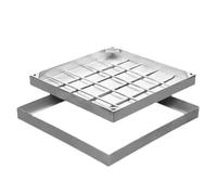 Invisible Stainless Steel Manhole Cover Square Embedded Design for Gardens Terraces Schools & Parking Lots - Weather-Resistant Safety Solution