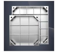 Invisible Stainless Steel Manhole Cover Square Septic Tank Lid Various Sizes Drainage Plate for Garden/Courtyard/Sidewalk Decoration (8cm 30x30cm/11.8x11.8in)