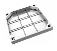 Invisible Stainless Steel Manhole Cover with e - Embedded Septic Tank Lid for Access System (400x400x50mm) -, Rust-Resistant, Heavy Du