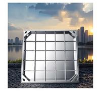 Invisible Stainless Steel Recessed Manhole Cover & Frame Square Design for Patios Gardens & Schools (8cm 30x30cm/11.8x11.8in) -& Stylish Solution