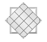 Invisible Stainless Steel Square Manhole Cover and Frame 80 x 80 x 5 cm Durable Design for Yard Driveway Pathway - HeavyDuty Sewage Pit Lid Weather Resistant