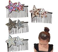 Invisible Star Hair | Star Hair Pins Hair Finishing Fixer Comb - Women's Star Hair Accessories, Pentagram Hairpin, Hair Combs For Women Decorative, Women & Girls Hairstyle