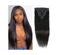 Invisible Straight Clip In Human Hair Extensions 120G 8Pcs/Set Brazilian Virgin Full Head Clip-On Hair Piece Hair Extensions(10inches)