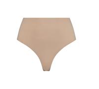 Bye Bra Invisible Mid Waist Thong, Light Control, Comfortable, Shapewear For Women, Soft Fabric, Lightweight Shapewear, Beige, M