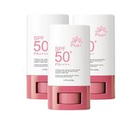 Invisible Sunscreen Stick SPF 50, Strong UVA/UVB Protection Sun Cream, Broad Spectrum Suncream SPF 50 for Daily Use, Lightweight & Non-Greasy, Sun Stick Sport & Travel Friendly (3Pc)