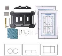 Invisible Tile Press Plate with Magnetic Attachment, for Geberit Flushing Systems, Seamless Integration for Modern Bathroom Design, Easy Tool-Free Assembly, Press Plate Black 22.2 x 14 cm