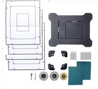 Invisible Tiled Push Plate Actuators for SKATE COSMOPOLITAN, 22.2x14cm Black Magnetic Flush Button with Tool-Free Installation for Modern Bathroom Renovation(4 Paper)