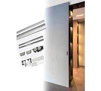 Invisible Trackless Ghost Mirror Sliding Door Hardware Kit - 34.6in (88cm) for Smooth Modern Home Decor Easy Inllat Sk Design for Slish Spaces