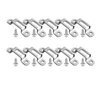 Invisible Two-in-One Connectors 100Pcs Sliding Buckle Hidden Cupboard Hinge Connector Wardrobe Assembly Furniture Fastener(Silver)