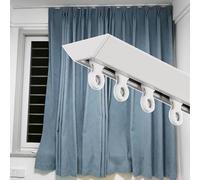 Invisible Ultra Thin Curtain Rod Ceiling Track Silent Roller Support for Hospital Room Divider Curtains Simple Installation 1 4ft Adjustable Length Modern Design