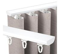 Invisible UltraThin Ceiling Curtain Track Set Silent Sshaped Wavy Aluminum Rail for Living Room Hospital Balcony Dividers 260CM (8.5FT) Easy Installation