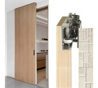 Invisible Wall Mounted Sliding Door Track System - Trackless Ghost Door Hardware 500-1000mm Long Complete Installation Kit Perfect for Modern Concealed Doors (1610mm/63.4")