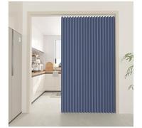 Invisible Waterproof Pleated Kitchen Door Curtain Magnetic Folding Shade for Dining Room Door Frame - Blue (150x240cm) - Kitchen Decor & Privacy Solution