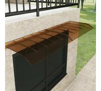 Invisible Window Canopy - C PVC Rain Shelter & UV Protection for Doors & Outdoor Patios - Adjustable 40"-118" Width, Brown (24"x55") - Durable, Weather-Resistant Design