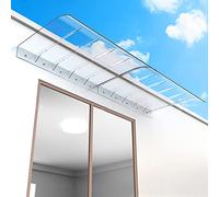 Invisible Window Rain Canopy Outdoor Door Awning UV Protection Polycarbonate Cover for & Garden Rain & Snow Shield Weather Resistance Stylish Design