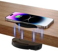 Invisible Wireless Charger, 22-32mm Under Table QI Charger 10W Wireless Charging for All Qi Standard Devices for Thickness Bar/Coffee Table/Desk Wait(Color:Black)