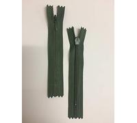 Invisible Zip,Woven, Concealed,Close-END,6-8-10-12-14-16-18-20-22-24 inch, Khaki 22inch-55cm