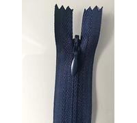 Invisible Zip,Woven, Concealed,Close-END,6-8-10-12-14-16-18-20-22-24 inch, (Navy, 22inch/55 cm)