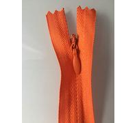 Invisible Zip,Woven, Concealed,Close-END,6-8-10-12-14-16-18-20-22-24 inch, (Orange, 8nch)