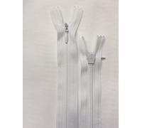 Invisible Zip,Woven, Concealed,Close-END (White, 6 inch/ 15 cm)