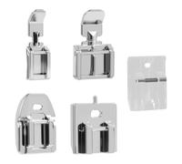 Invisible Zipper Foot, Low Shank Snap On for Singer Brother Janome, 5 Pack | Stainless steel, rust-resistant, fits low-shank domestic machines, for invisible zips on dresses, cushions, bags