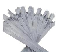 Invisible Zippers Nylon Coil Zipper Tailor for Handcraft Sewing Cloth Accessorie for Sewing(Light Grey,28cm)