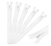 Invisible Zips 5Pcs Zippers for Sewing 16Inch/40cm Closed-Ended Concealed Zippers White Zip Fixer for Tailor Sewing Tools Cushion DIY Craft Dressmaking Pillows Skirts Clothes Bags Pants