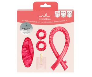 Invisibobble Beach Curl Set set for creating bigger beach waves without heat Red