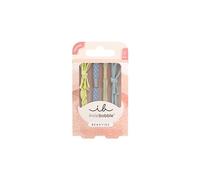 invisibobble BEAUTIES Bebe Blue (Pack of 4) - Braided Spiral Hair Bobbles in Pastel Blue & Green - Stylish in Hair & as a Bracelet - Spiral Hair Scrunchie Women & Mini - Gentle, Fashionable