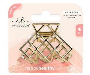 Invisibobble Clipstar Divine Metal Gold Mini Clip for Fine Hair - Chic & Secure 1 pcs, gold