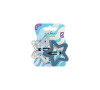 invisibobble Clipstar Starlight Serenade (2 Pieces) - Ladies Star Design Hair Clip - Large Snap Hair Clips in Denim & Glitter - For Thick & Thin Hair - Hair Accessory for Trendy Looks