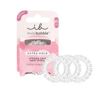 Invisibobble Extra Hold Set of hair ties for extra firm grip 3 pcs, Crystal Clear