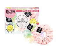 Invisibobble Hair Scrunchie Set Retro Dreamin' Pastel I 2 x Hair Bobbles Pink and Colourful for Girls and Women I Scrunchies Pink I Designed in The Heart of Munich