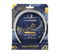 invisibobble HAIRHALO Eclipse Stardust Crown Ring Headband, 1 Piece, Wide Headband for Elegant Party Looks, Comfortable & Individually Adjustable, Glittering Hair Accessories, Silver