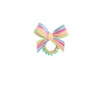invisibobble Kids Slim Scrunchie Colourful I 1 x Rainbow & Stars I Gifts for Girls I Hair Bow Children's Hair Accessories