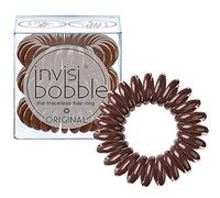 invisibobble ORIGINAL Hair Ties, Pretzel Brown, 3 Pack - Traceless, Strong Hold, Waterproof - Suitable for All Hair Types