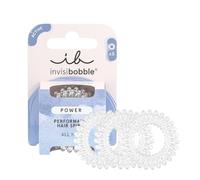 invisibobble Power Crystal Clear Hair Bobbles I 3 x Transparent Hair Bobbles Thick Hair I Extra Strong Hold I The Original, Designed in the Heart of Munich