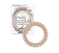 Invisibobble Slim thin spiral hair band 3 pcs, Bronze and Beads
