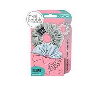 invisibobble Sprunchie Spiral Hair Ring - 2 Pack - Scrunchie Stylish Bracelet, Strong Elastic Grip Coil Accessories for Women - Gentle for Girls Teens and Thick Hair (Light as Feathers)