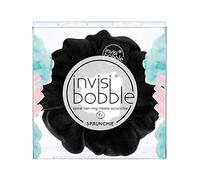 invisibobble SPRUNCHIE, True Black - Spiral Hair Ring meets Scrunchie, No Kink, Strong Hold, Stylish Bracelet, 90s Trend - Suitable for All Hair Types
