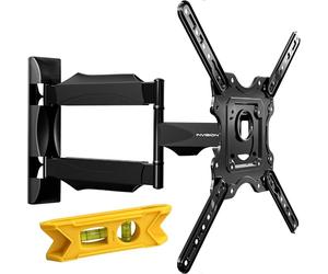 Invision TV Wall Bracket Mount for 24-60 Inch Screens, VESA 100x100mm up to 400x400mm, Tilts Swivels & Extends for Flat & Curved TVs, Includes Spirit Level, Weight Capacity 36.2kg (HDTV-E)