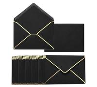 Invitation Envelope 200Pcs A7 Envelope With Gold Border Envelopes For 5x7 Card V Flap For Office Wedding Cards Invitation(Color 1)
