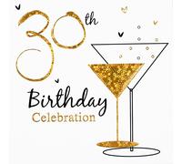 Invitation Happy Birthday 30th Foil 6 Pack with Envelopes
