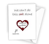 Invitation Proposal Scratch Card for Godfather, Will You Be My God Father Card, Baby Christening Baptism Card