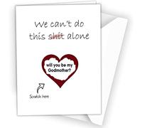 Invitation Proposal Scratch Card for Godmother, Will You Be My God Mother Card, Baby Christening Baptism Card