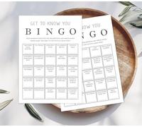InvitationHouse Get to Know You Bingo Cards, Find Someone Icebreaker Game - Set of 30