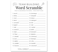 InvitationHouse Team Building Office Party Word Scramble Game - Set of 30