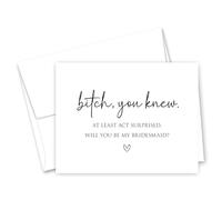 InvitationHouse , You Knew - Will You Be My Bridesmaid Proposal Cards - Set of 6