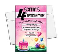Invite Designs Ltd 10 Personalised Girls Birthday Party Invitations N6 - Any Age 1st 2nd 3rd 4th 5th 6th 7th